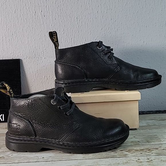 Dr. Martens Industrial‎ SUSSEX Black Leather 3i Chukka Work Boots W9 M8 UK 7 - Picture 1 of 9